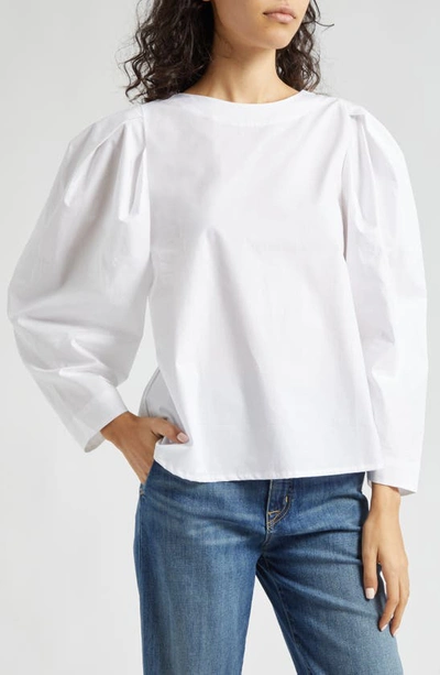 Shop Mille Lila Long Sleeve Top In White