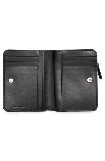 Shop Marc Jacobs The Mini Compact Leather Bifold Wallet In Black