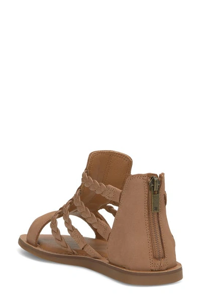 Shop Lucky Brand Biretta Gladiator Sandal In Latte