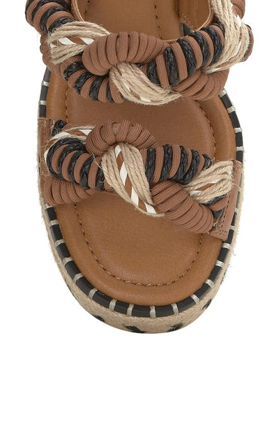 Shop Lucky Brand Jewelly Ankle Strap Espadrille Platform Sandal In Natural Mult Txlbrd