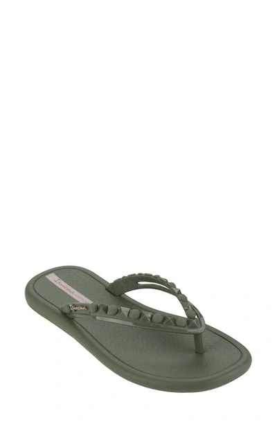 Ipanema X Shakira Sol Ad Slip-on Flip-flop Sandals In Green