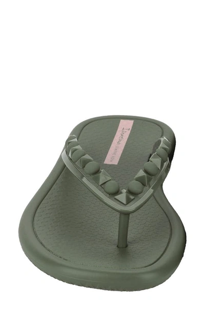 Ipanema X Shakira Sol Ad Slip-on Flip-flop Sandals In Green
