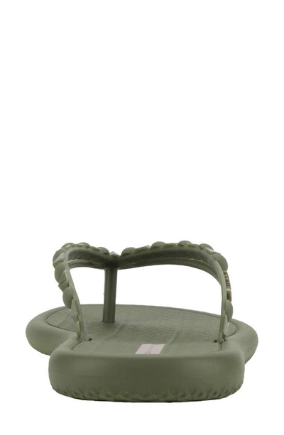 Ipanema X Shakira Sol Ad Slip-on Flip-flop Sandals In Green