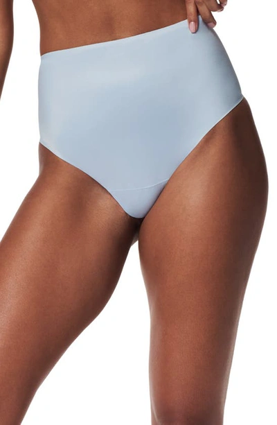 Shop Spanx Shaping Satin Thong In Oxford