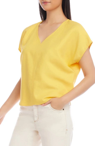 Shop Karen Kane Dolman Sleeve Top In Yellow