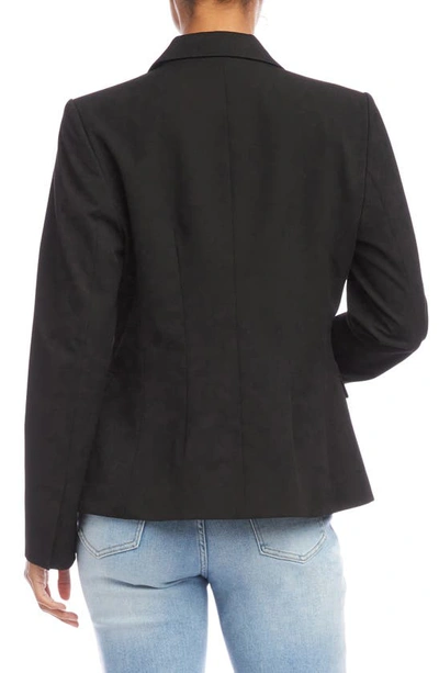 Shop Karen Kane Double Breasted Blazer In Black