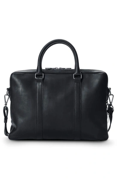Shinola Navigator Leather Computer Briefcase In Black