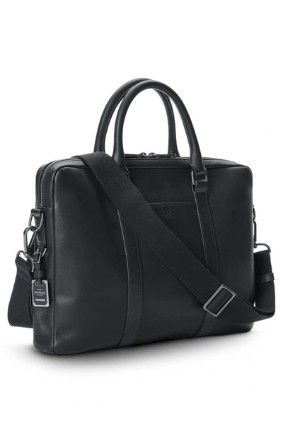 Shinola Navigator Leather Computer Briefcase In Black