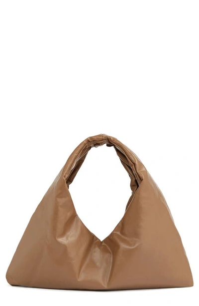 Shop Kassl Anchor Medium Oiled Canvas Top Handle Bag In Camel