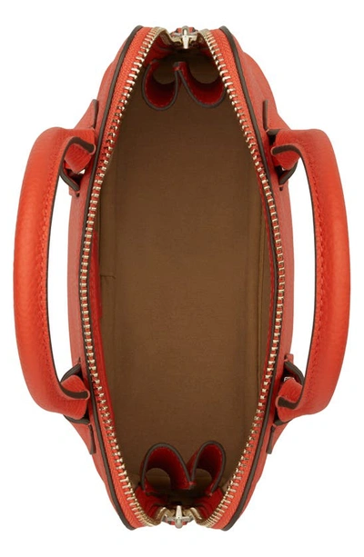 Shop Tory Burch Mini Leather Swing Crossbody Bag In Poppy Red