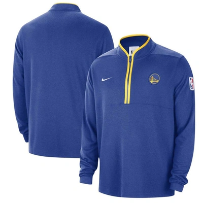 Shop Nike Royal Golden State Warriors Authentic Performance Half-zip Jacket