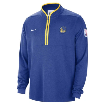Shop Nike Royal Golden State Warriors Authentic Performance Half-zip Jacket