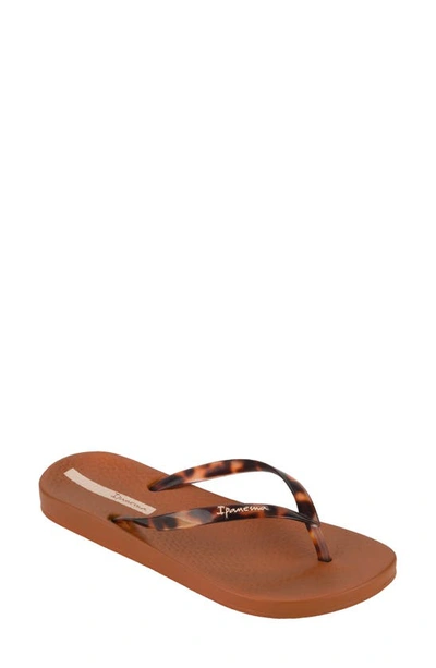 Shop Ipanema Ana Flip Flop In Brown/ Clear
