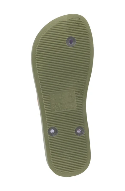 Shop Ipanema Ana Flip Flop In Green/ Clear