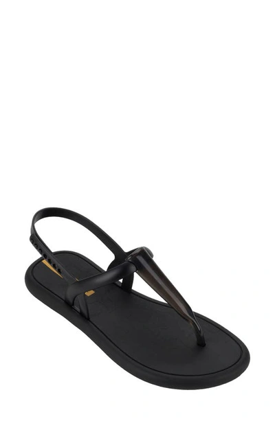Shop Ipanema Glossy Sandal In Black/ Clear Black