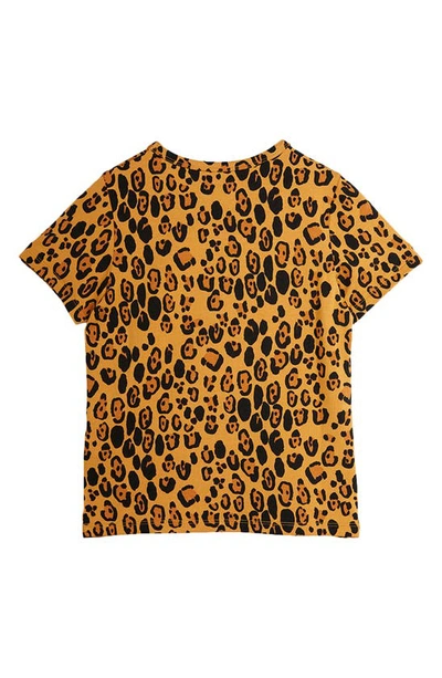 Shop Mini Rodini Kids' Leopard Print T-shirt In Beige