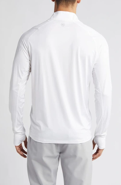 Shop Peter Millar Arctic Light Performance Quarter Zip Sweatshirt In White