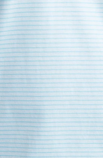 Shop Peter Millar Crown Comfort Stripe Pima Cotton Polo In Mint Blue
