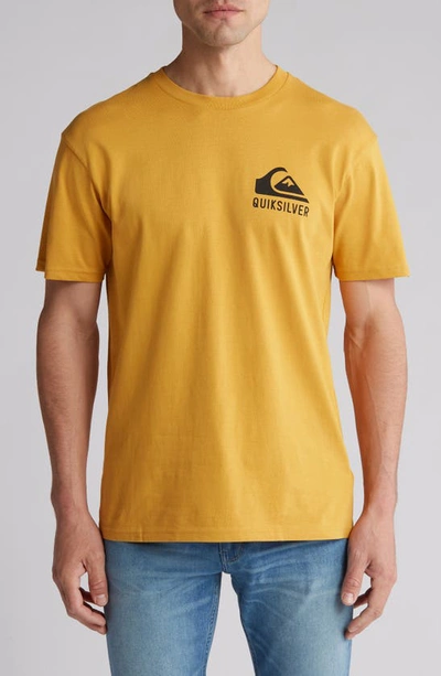 Shop Quiksilver Hi Voyager Graphic T-shirt In Mustard