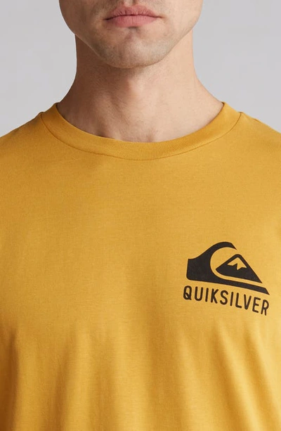 Shop Quiksilver Hi Voyager Graphic T-shirt In Mustard