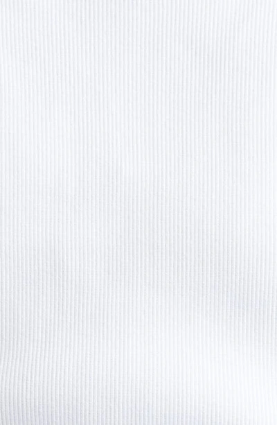 Jw Anderson Crew Neck Ribbed Sleeveless Top Straight Hem In White