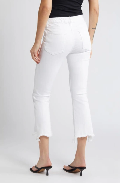 Shop Frame Le Crop Mini Bootcut Fray Step Hem Jeans In Blanc