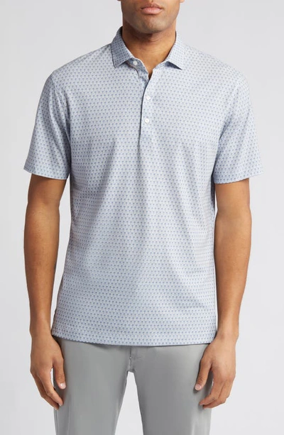Shop Johnnie-o Franco Micro Print Performance Jersey Polo In Seal