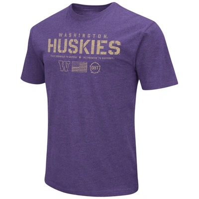 Shop Colosseum Purple Washington Huskies Oht Military Appreciation Flag 2.0 T-shirt