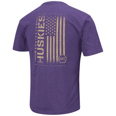 Shop Colosseum Purple Washington Huskies Oht Military Appreciation Flag 2.0 T-shirt