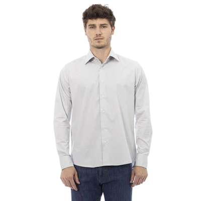 Shop Baldinini Trend Cotton Men's Shirt In Grey