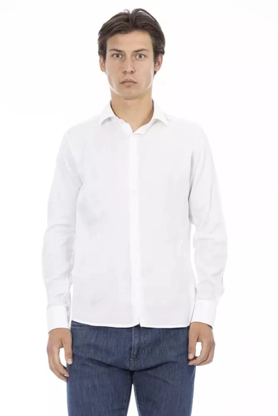 Shop Baldinini Trend Cotton Men's Shirt In White