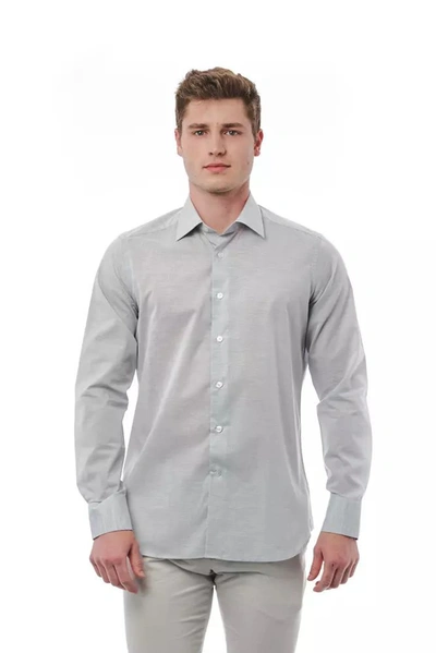 Shop Bagutta Cotton Men's Shirt In Grey