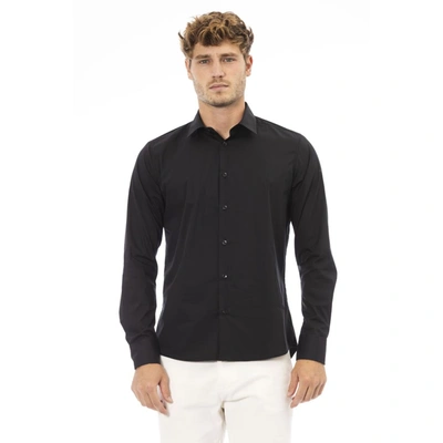 Shop Baldinini Trend Cotton Men's Shirt In Black