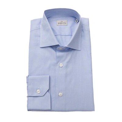 Shop Bagutta Blue Cotton Men's Shirt