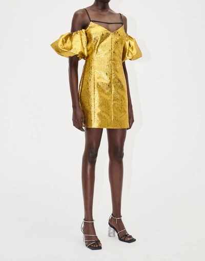 Shop Stine Goya Brera Dress In Luminescent Gold In Multi