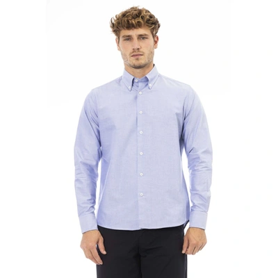 Shop Baldinini Trend Cotton Men's Shirt In Blue