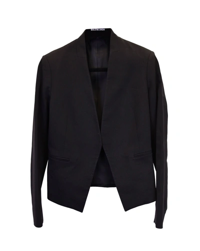 Shop Theory Lanai Open Front Blazer In Black Polyester