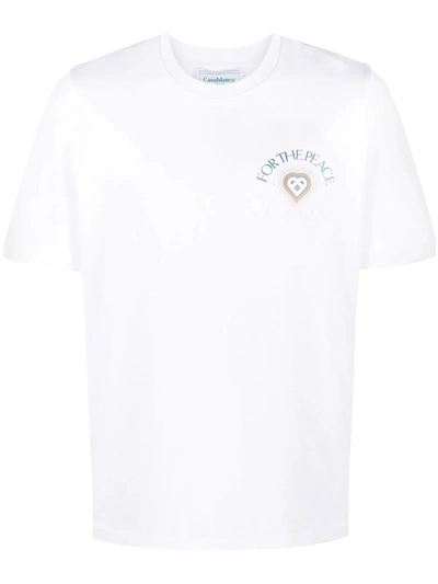 Shop Casablanca For The Peace Gradient Printed T-shirt Clothing In White