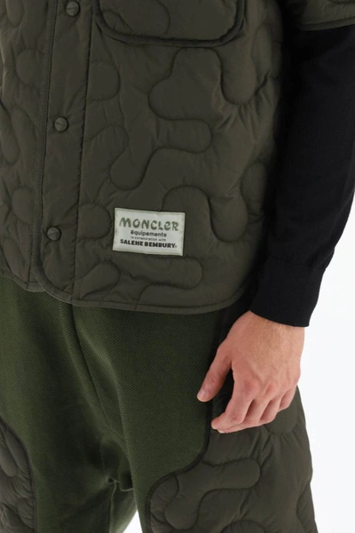 Shop Moncler Genius Moncler X Salehe Bembury Short-sleeved Quilted Jacket In Green