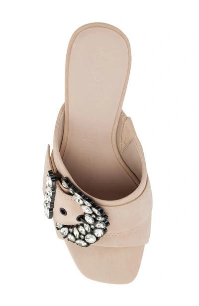 Shop Karl Lagerfeld Quentin Crystal Sandal In Shell