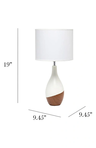 Shop Lalia Home Strikers Table Lamp In Off White/ Dark Wood