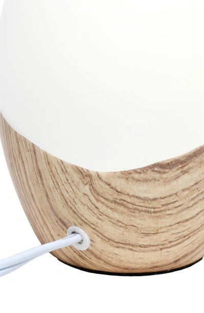Shop Lalia Home Strikers Table Lamp In Off White/ Light Wood