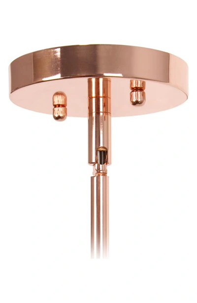 Shop Lalia Home Glass Shade Pivoting Flush Mount Pendant Lamp In Rose Gold