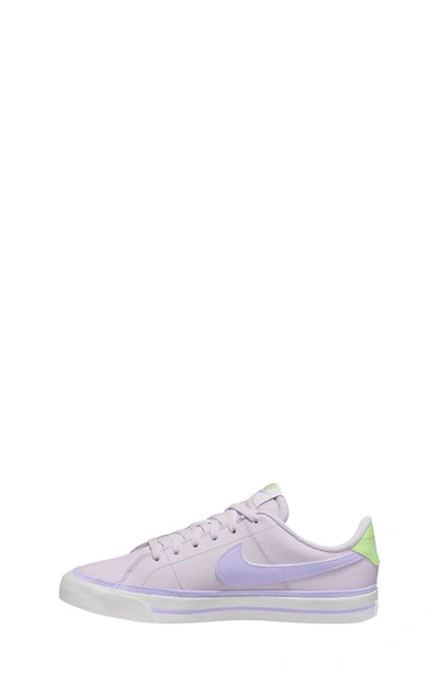 Shop Nike Kids' Court Legacy Sneaker In Grape/ Lilac Bloom/ White