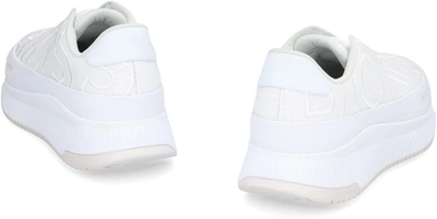 Shop Hugo Boss Boss Fabric Low-top Sneakers In White