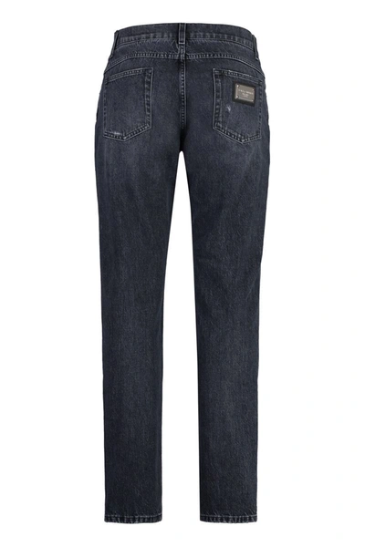 Shop Dolce & Gabbana Regular Fit Jeans In Grey