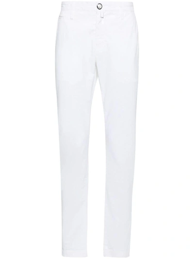 Shop Jacob Cohen Trousers In Optical White