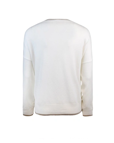 Shop Liu •jo Liu Jo Sweater In Optical White