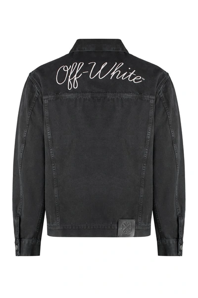 Shop Off-white Denim Jacket In Black