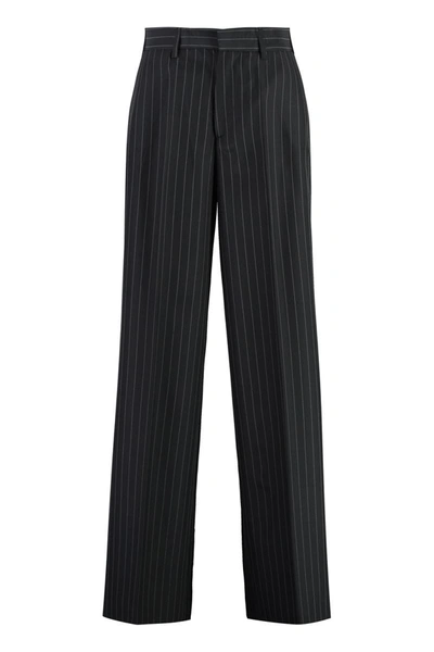 Shop P.a.r.o.s.h . Wool Blend Trousers In Black
